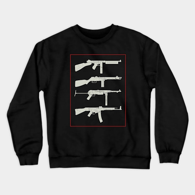 WW2 Iconic Weapons Crewneck Sweatshirt by Distant War